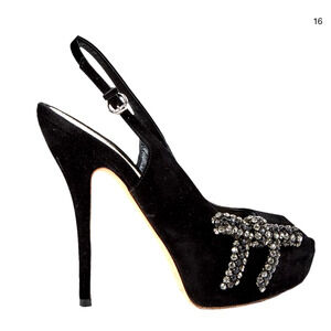 Gucci 8 Platform CRYSTAL BOW Slingback Heels Suede Peeptoe Pumps Rhinestone